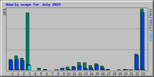 Hourly usage for July 2025