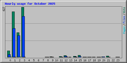 Hourly usage for October 2025