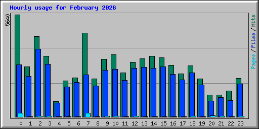 Hourly usage for February 2026